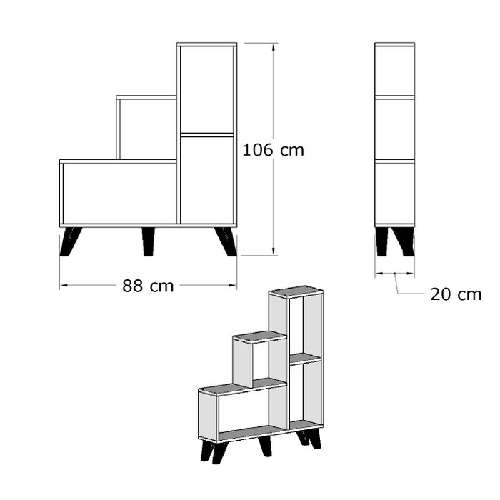 Hanah Home Nisa - Estantería Blanca Hanah Home Nisa - Estantería Blanca